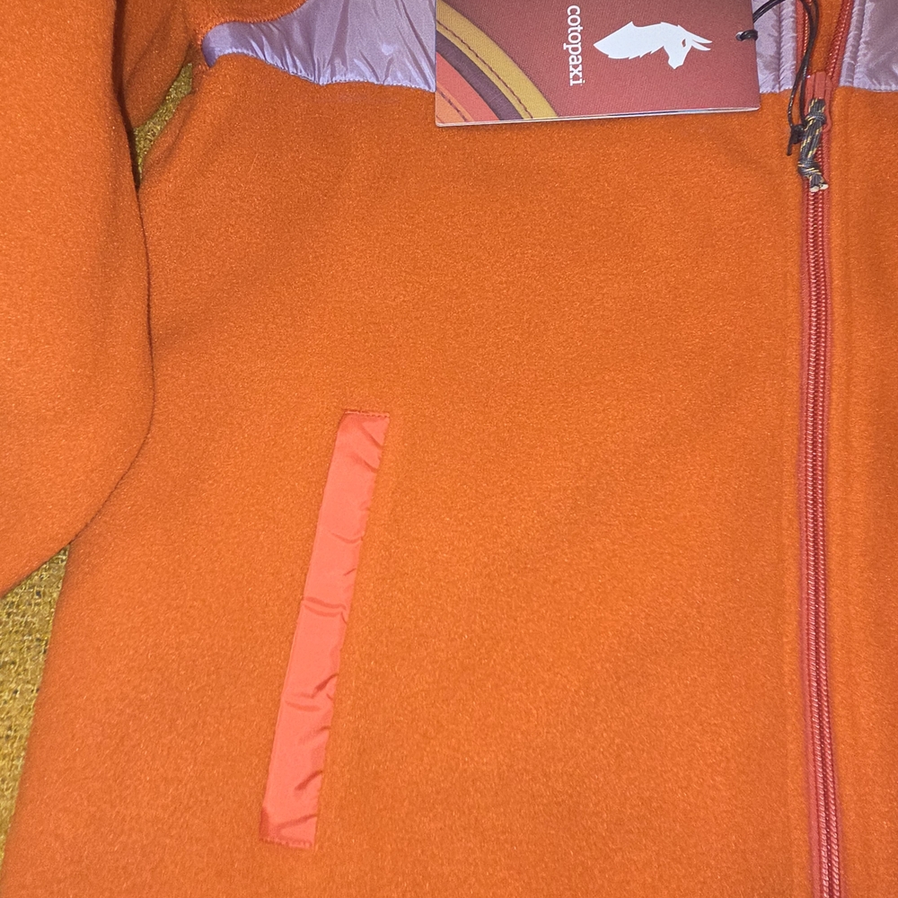 Cotopaxi Orange Fleece Jacket with Purple Accents - Picture 4 of 4